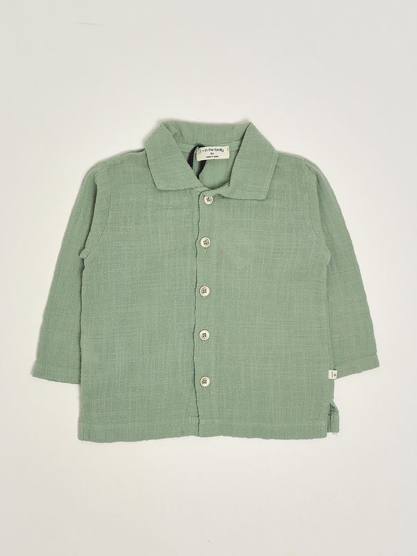1. Camicia neonato in cotone Verde 1+ in the family jafre