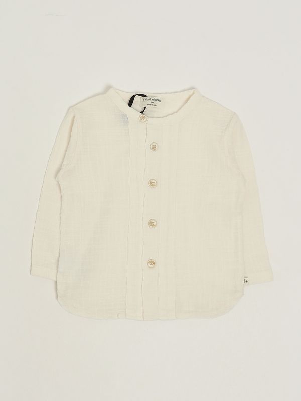 1. Camicia neonato in cotone Latte 1+ in the family pubol