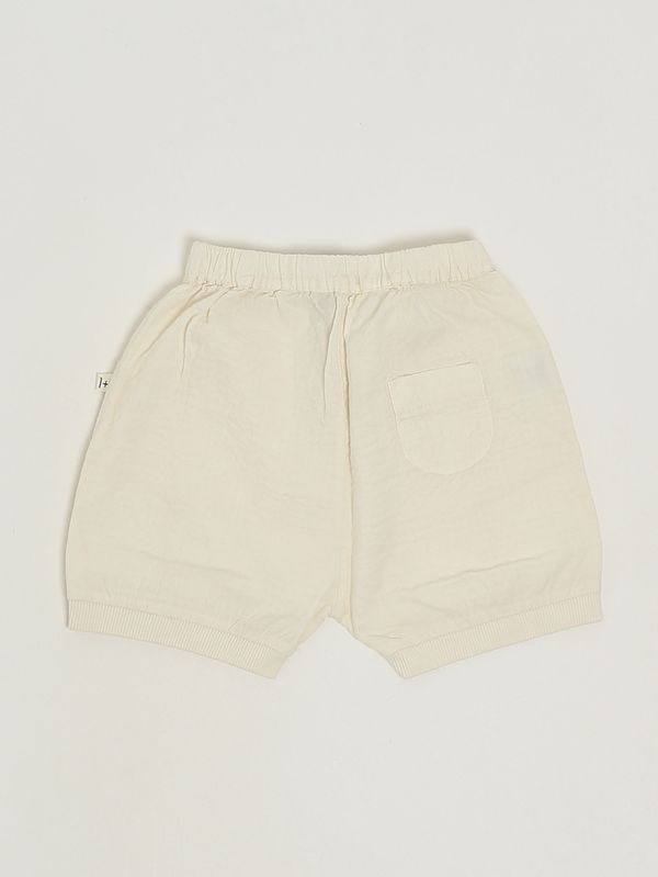 2. Pantaloncino neonato in cotone stretch Ecrù 1+ in the family argos
