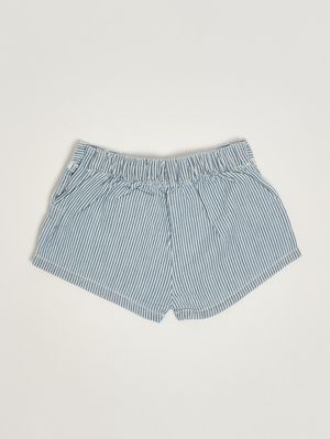 2. Pantaloncino neonata in cotone Bianco-Azzurro