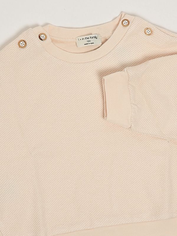 3. Felpa neonata in misto cotone Nude 1+ in the family kimolos