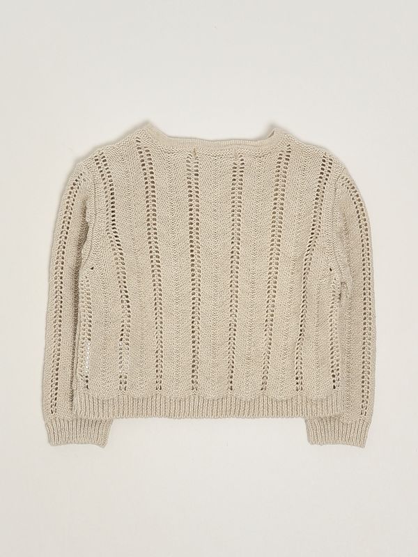 2. Cardigan neonata in cotone e lino Beige 1+ in the family xelida