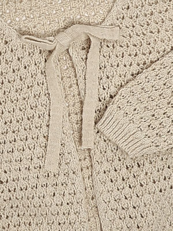 3. Cardigan neonata in cotone e lino Beige 1+ in the family fontanilles