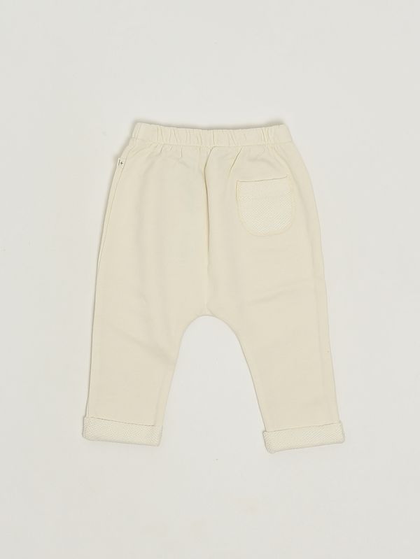 2. Pantalone neonato in misto cotone Ecrù 1+ in the family telos