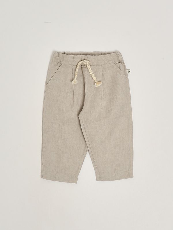 Pantalone neonato in lino e cotone Beige 1+ in the family