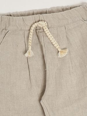 3. Pantalon en lin et coton pour bébé garçon Beige