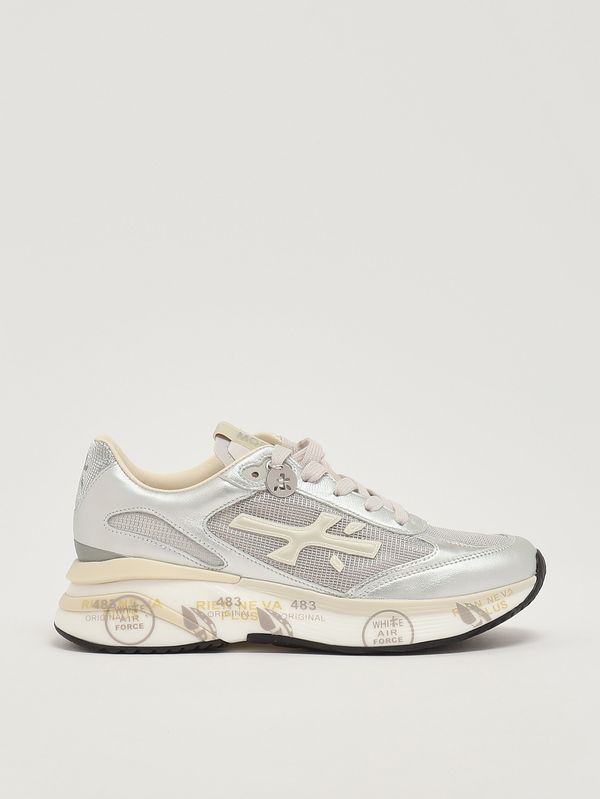 Sneakers donna Moerund 8084 in pelle Silver Premiata