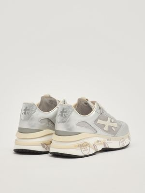 3. Moerund 8084 women's leather sneakers Silver