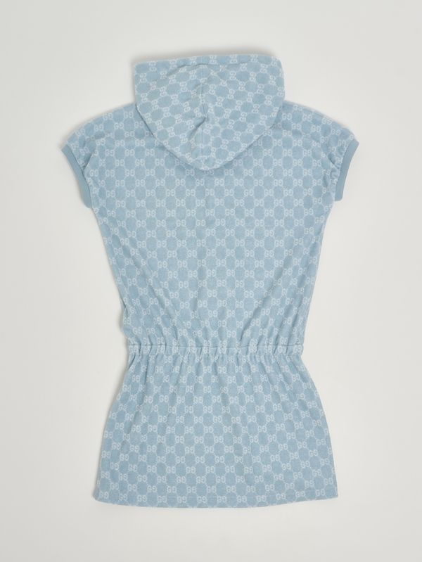 2. Vestido de niña de rizo de algodón. Azul Gucci 852897xjhnv