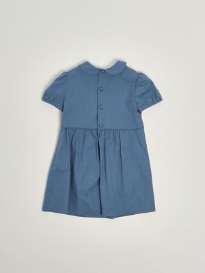 2. Abito neonata in cotone stretch Azzurro-Rosso