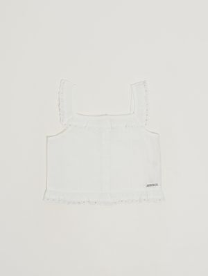 1. Girls' cotton top Off-white