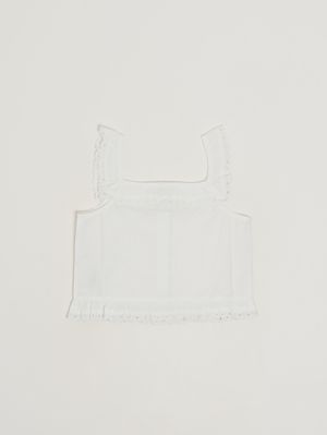 2. Girls' cotton top Off-white