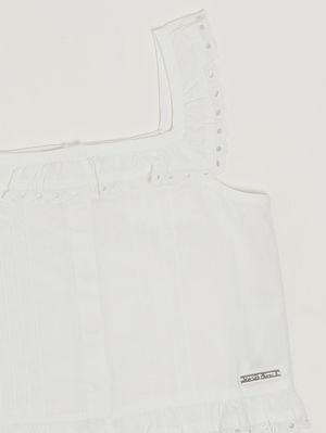 3. Girls' cotton top Off-white