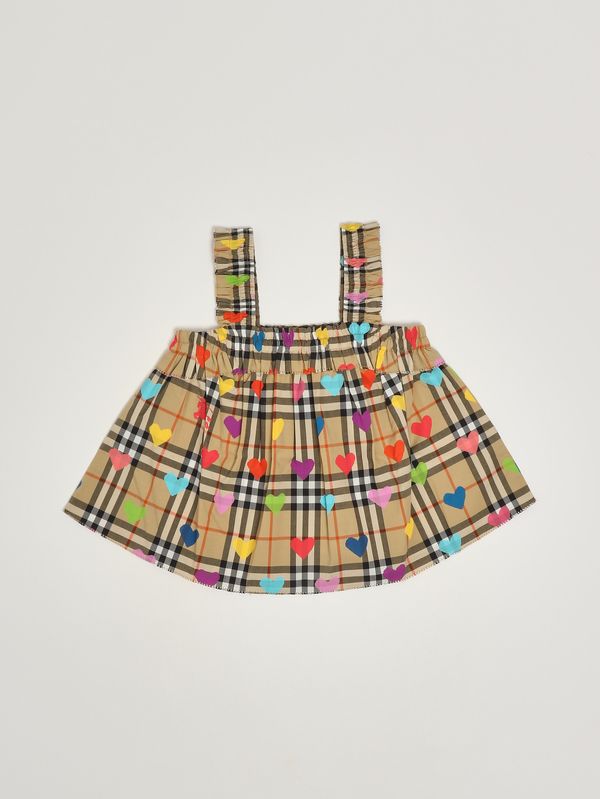 Burberry Trench para niña Mayfair de algodón - Miel | Caposerio.com
