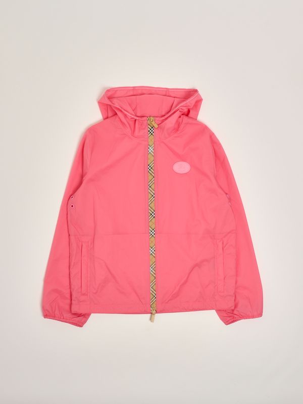 Burberry Roman nylon windbreaker for girls - Rosa | Caposerio.com