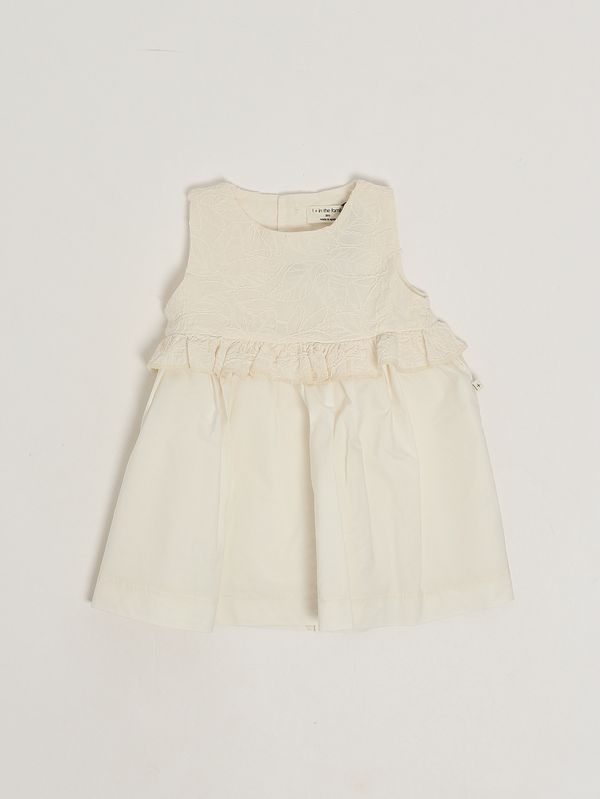 Abito neonata in misto cotone stretch Avorio 1+ in the family