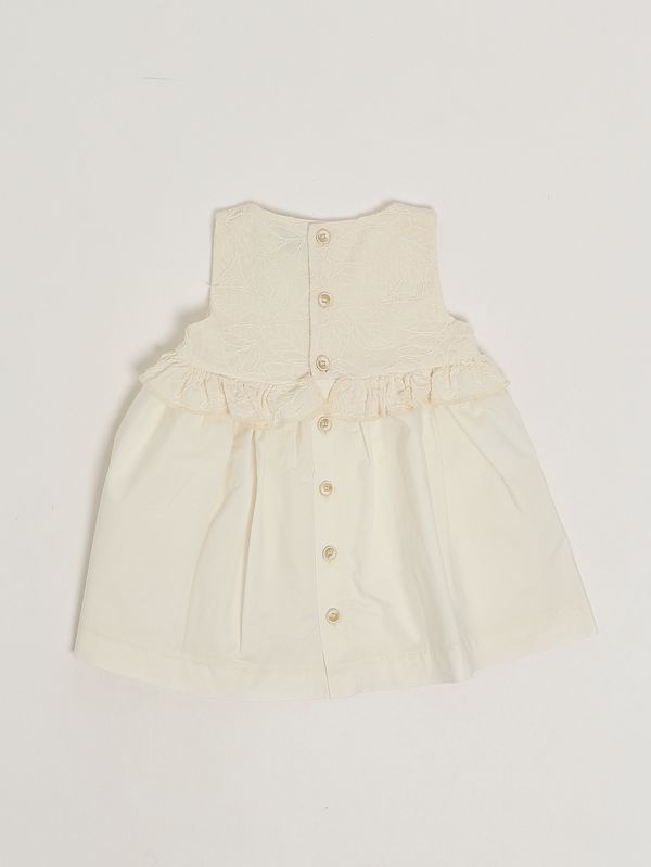2. Abito neonata in misto cotone stretch Avorio 1+ in the family cadaques