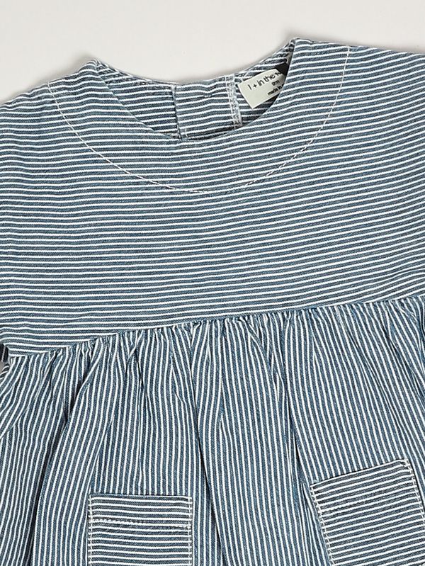 3. Abito neonata in cotone Bianco-Azzurro 1+ in the family margalida