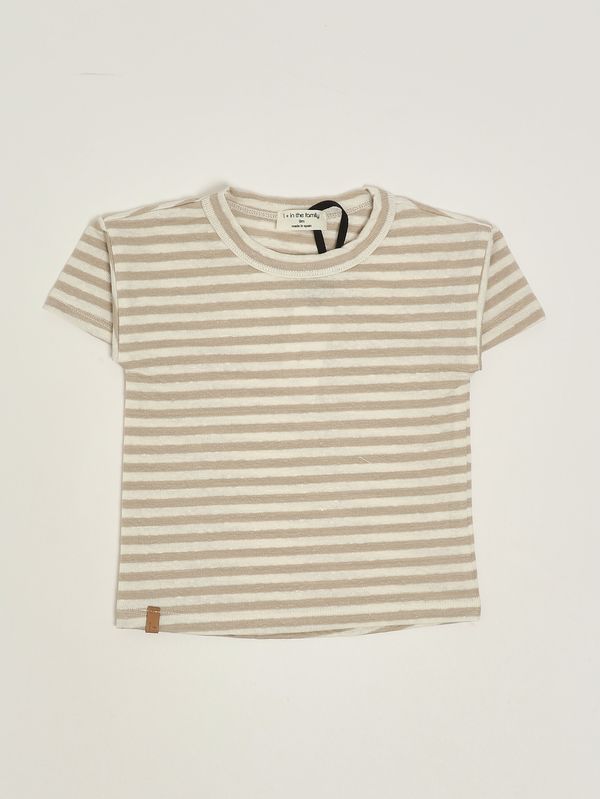 T-shirt neonato in lino stretch Beige 1+ in the family