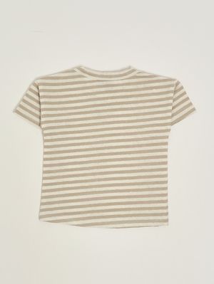 2. T-shirt neonato in lino stretch Beige