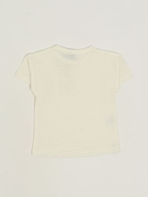 2. T-shirt neonato in lino stretch Avorio