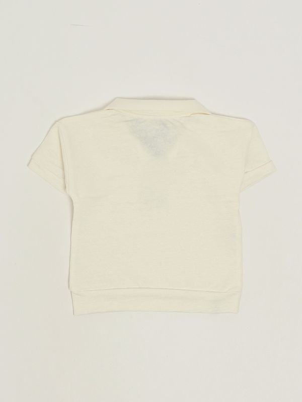 2. Polo neonato in lino stretch Avorio 1+ in the family vajol