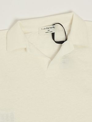 3. Polo neonato in lino stretch Avorio