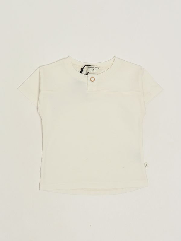 1. T-shirt neonato in cotone Avorio 1+ in the family ciutadella