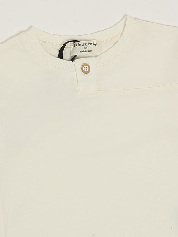 3. T-shirt neonato in cotone Avorio 1+ in the family ciutadella