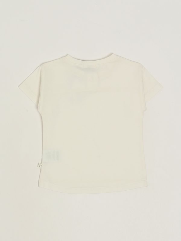2. T-shirt neonato in cotone Avorio 1+ in the family ciutadella