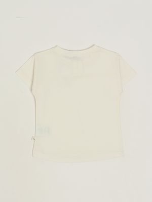 2. T-shirt neonato in cotone Avorio
