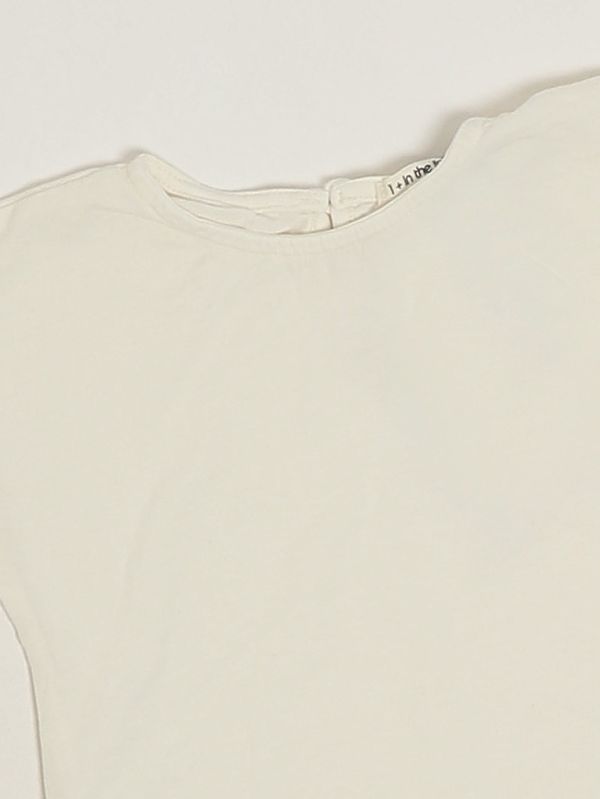 3. Camiseta de algodón para recién nacida Marfil 1+ in the family campanet