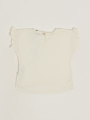 2. Camiseta de algodón para recién nacida Marfil
