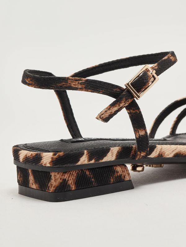 5. Sandales femme Varela en tissu à imprimé animalier Léopardé Twentyfourhaitch s0011