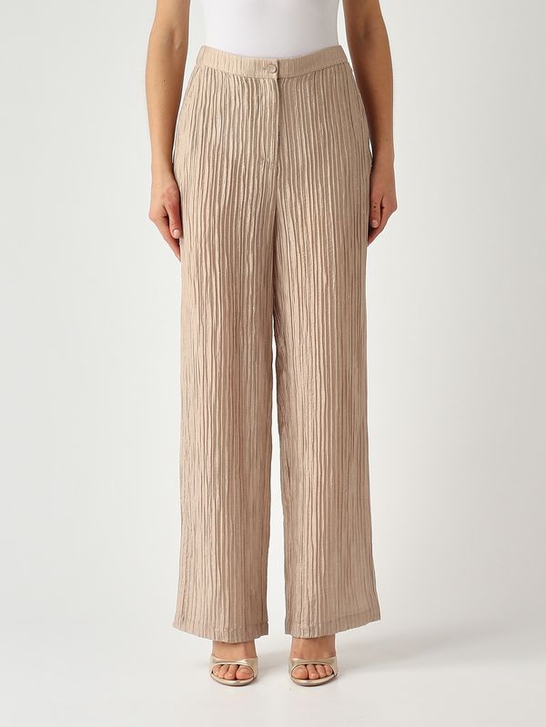 Pantalon femme en tissu lurex Sable Emporio Armani