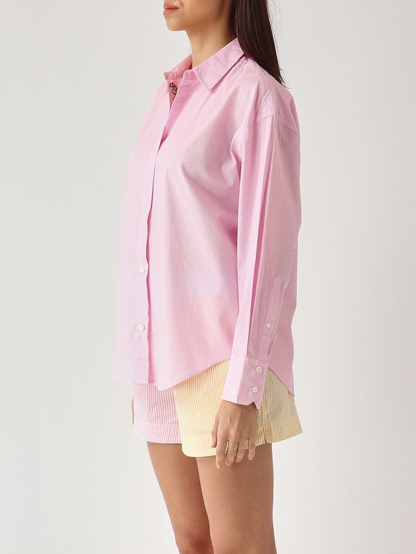 3. Camisa de mujer Cristal de algodón Rosa-Blanco MC2 Saint Barth cys0001