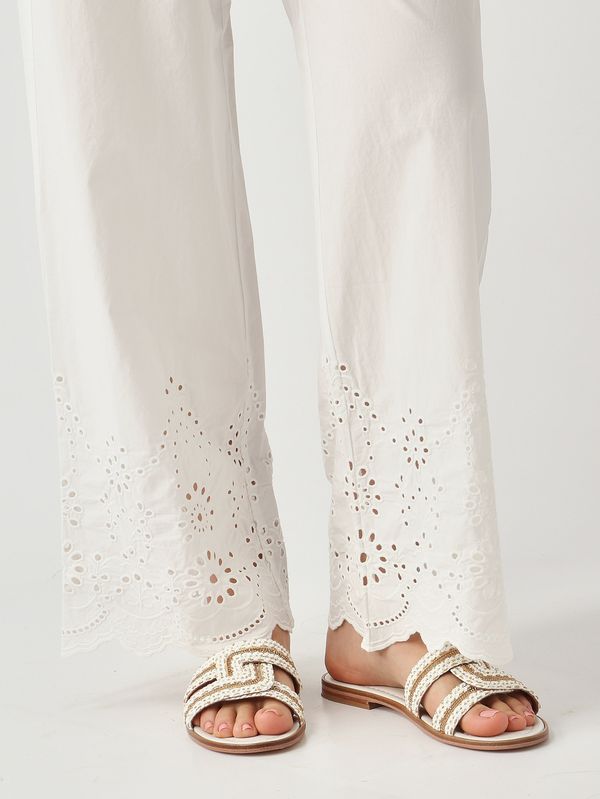 5. Pantalon femme Inez en coton Blanc MC2 Saint Barth ien0002