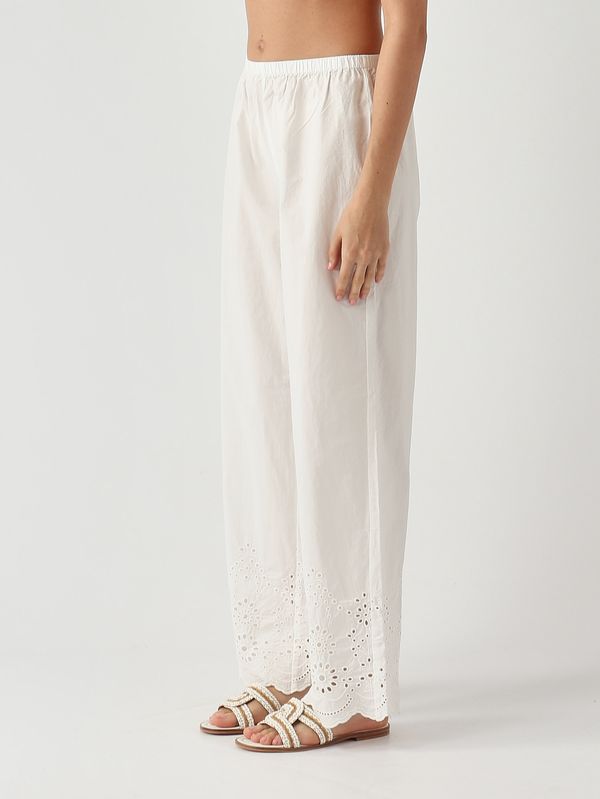 3. Pantalon femme Inez en coton Blanc MC2 Saint Barth ien0002