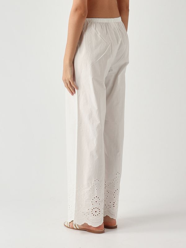 4. Pantalon femme Inez en coton Blanc MC2 Saint Barth ien0002