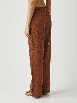 4. Pantalón de mujer Inez de algodón Marrón