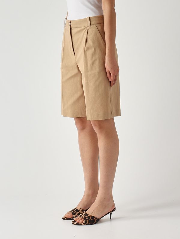 3. Bermuda donna Bryana in misto lino stretch Chantilly Pinko 106594a34i
