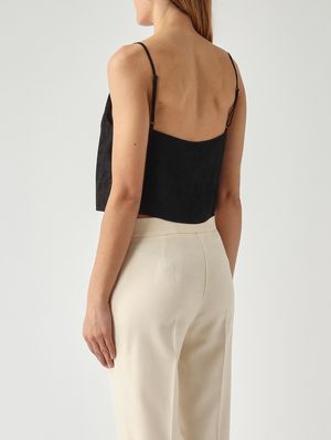 4. Alpago Damen-Top aus Jacquard-Gewebe Schwarz