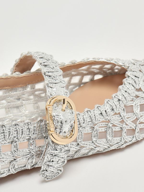 5. Ballerina donna in simil pelle glitter Silver Twinset 261tgt074