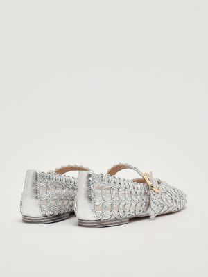 3. Ballerina donna in simil pelle glitter Silver