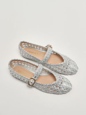 2. Ballerina donna in simil pelle glitter Silver