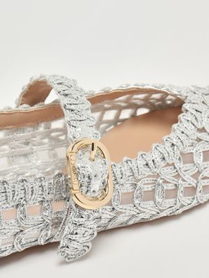 5. Ballerina donna in simil pelle glitter Silver