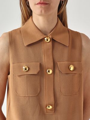 5. Robe en maille de viscose mélangée pour femme Daim noir