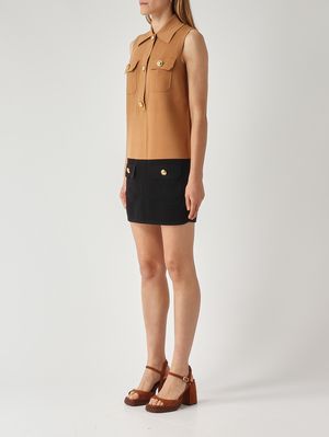 3. Robe en maille de viscose mélangée pour femme Daim noir