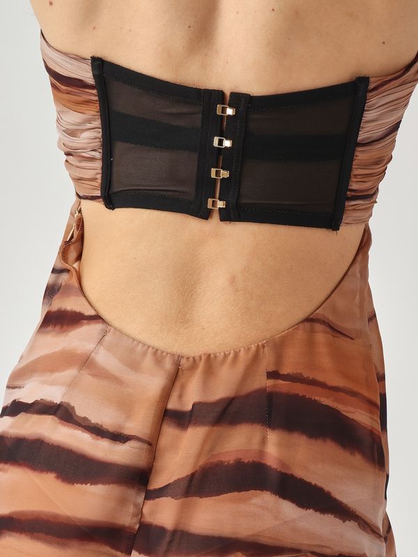5. Chiffonkleid für Damen Kamel Elisabetta Franchi abr5562e2