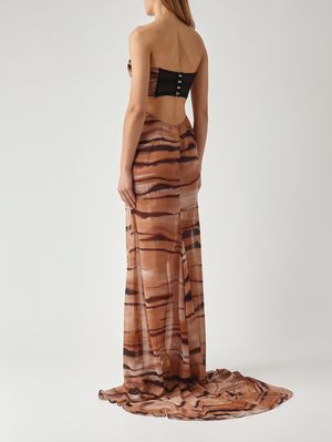 4. Chiffonkleid für Damen Kamel
